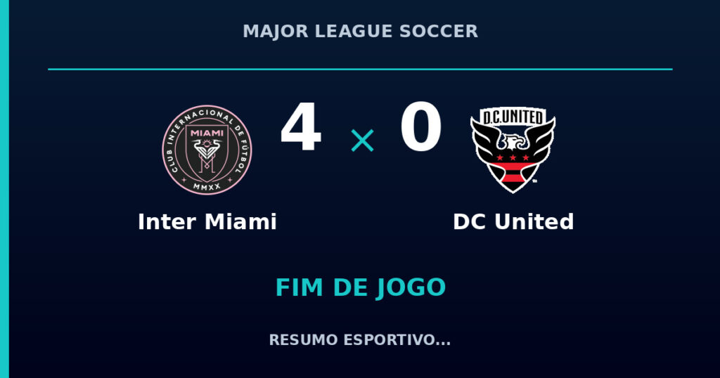 Inter Miami vence DC United por 4 a 0