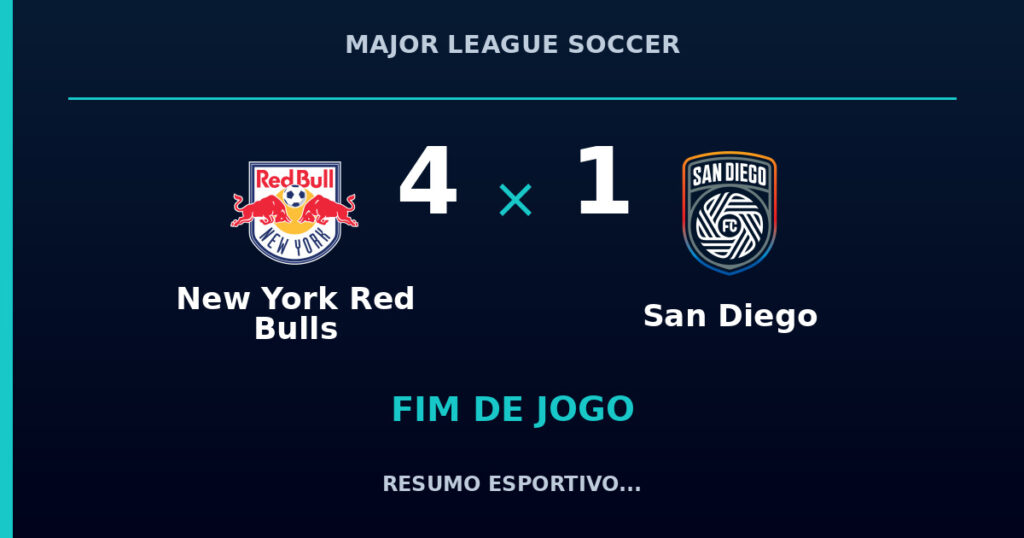 New York Red Bulls vence San Diego por 4 a 1