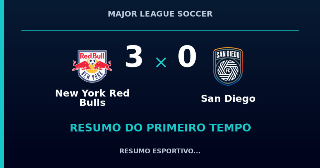 New York Red Bulls 3 x 0 San Diego: como foi o primeiro tempo