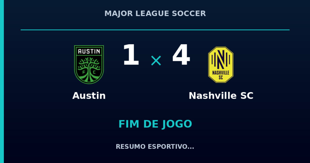 Nashville SC vence Austin por 4 a 1