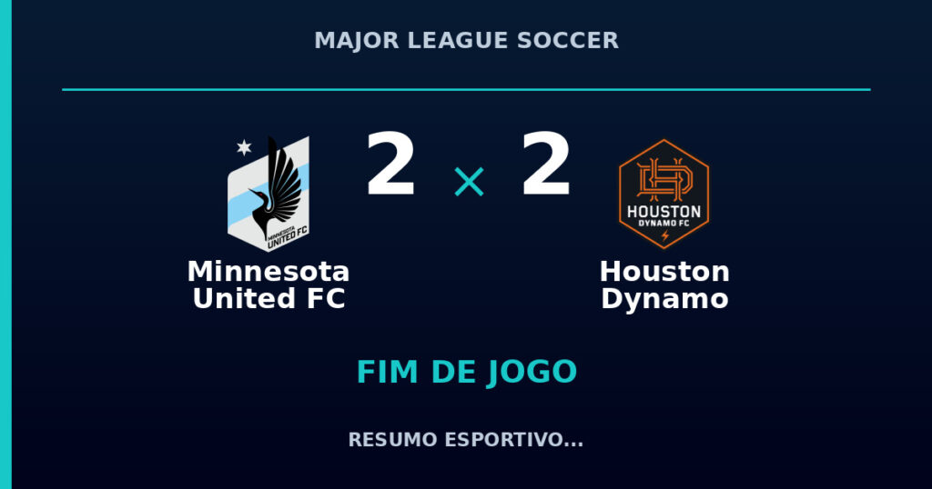 Houston Dynamo busca empate aos 90+2 e evita derrota contra Minnesota United FC