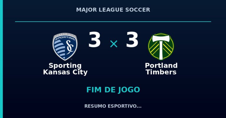 Sporting Kansas City e Portland Timbers empatam por 3 a 3
