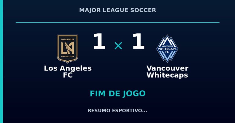 Los Angeles FC e Vancouver Whitecaps empatam por 1 a 1