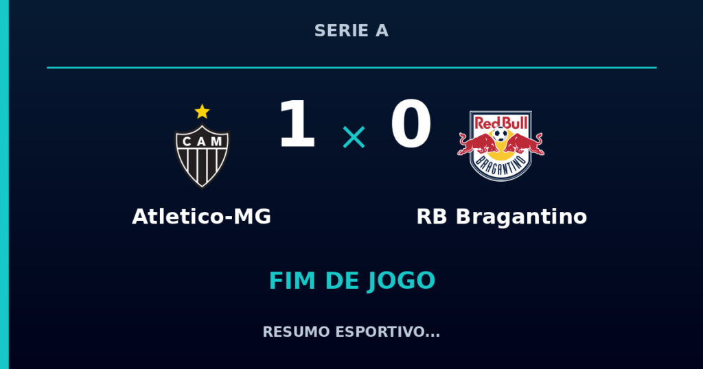 Atletico-MG vence RB Bragantino por 1 a 0