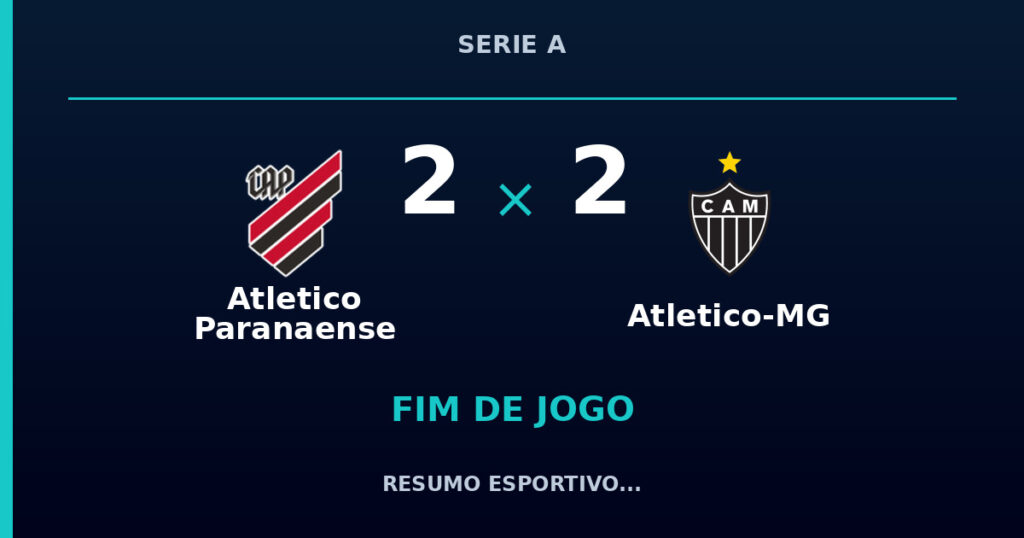 Atletico-MG busca empate aos 90+7 e evita derrota contra Atletico Paranaense