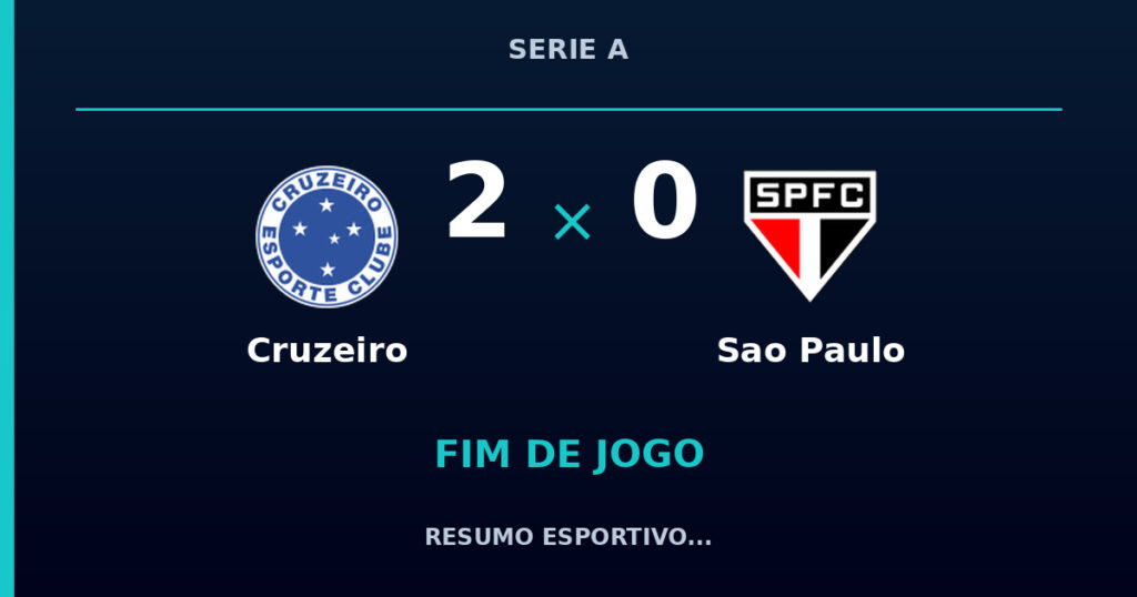 Cruzeiro vence Sao Paulo por 2 a 0