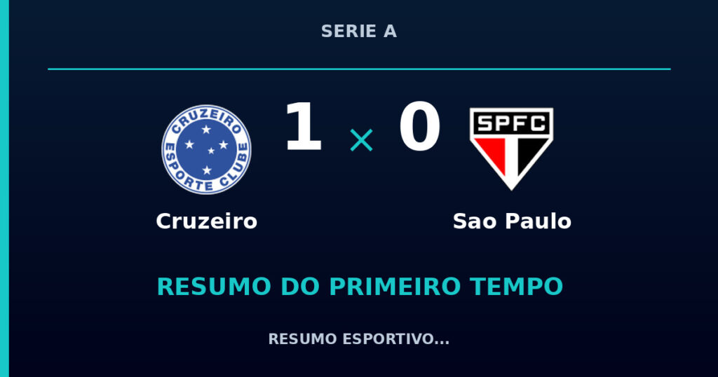 Cruzeiro 1 x 0 Sao Paulo: como foi o primeiro tempo
