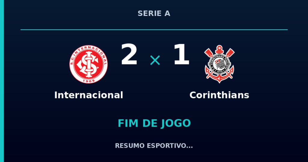 Internacional vence Corinthians por 2 a 1