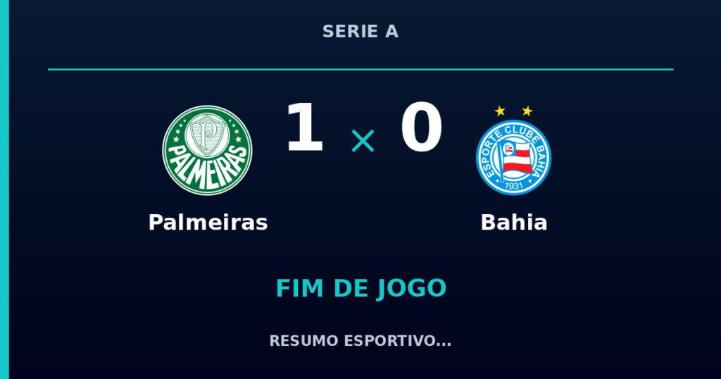 Palmeiras vence Bahia por 1 a 0