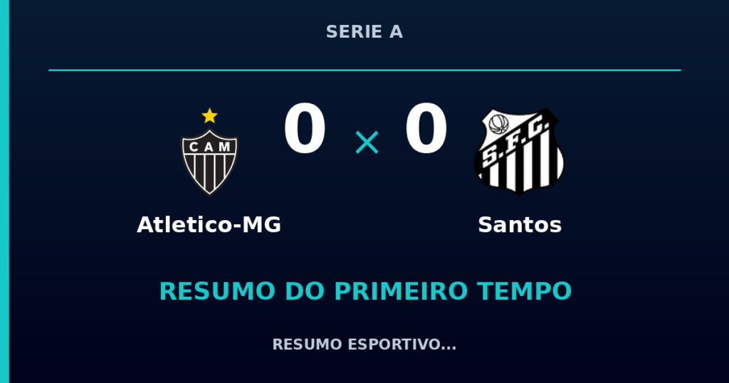 Atletico-MG 0 x 0 Santos: como foi o primeiro tempo