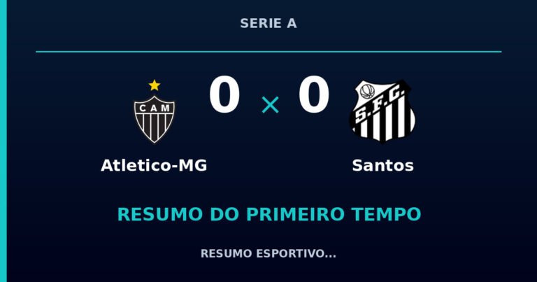Atletico-MG 0 x 0 Santos: como foi o primeiro tempo
