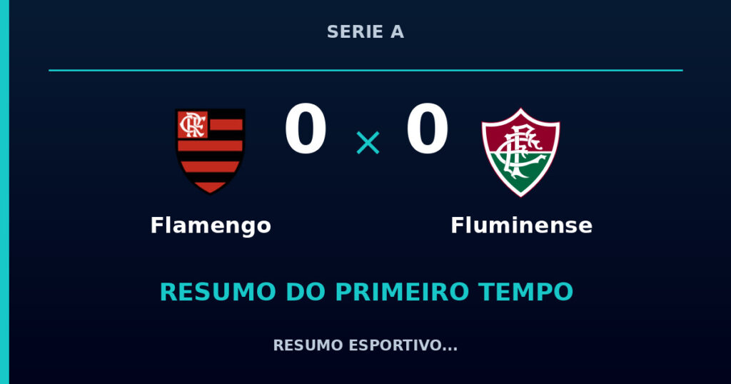 Flamengo 0 x 0 Fluminense: como foi o primeiro tempo