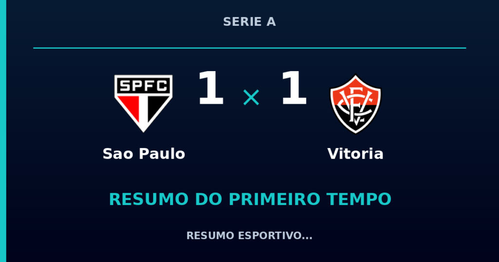 Sao Paulo 1 x 1 Vitoria: como foi o primeiro tempo