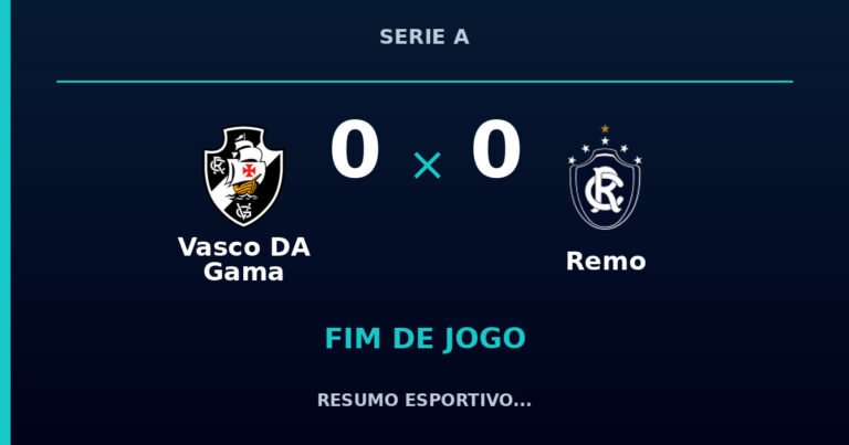 Vasco DA Gama e Remo empatam por 0 a 0