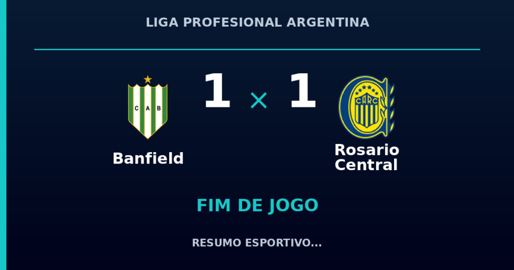 Banfield e Rosario Central empatam por 1 a 1