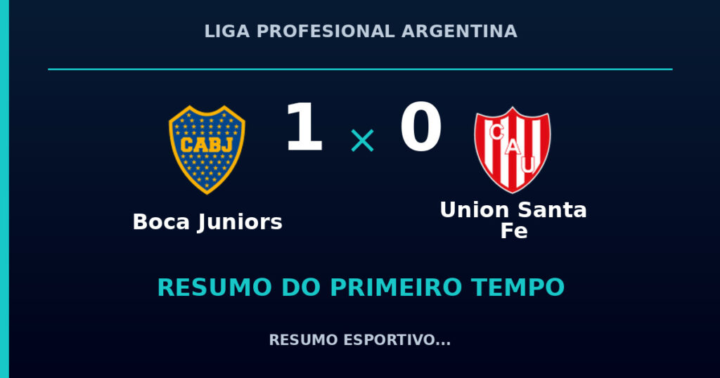 Boca Juniors 1 x 0 Union Santa Fe: como foi o primeiro tempo