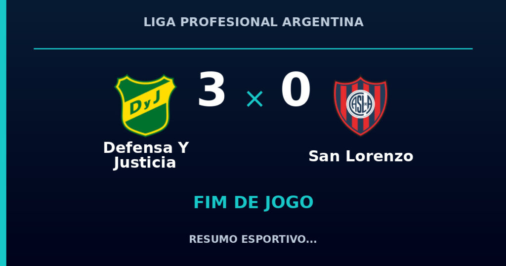 Defensa Y Justicia vence San Lorenzo por 3 a 0