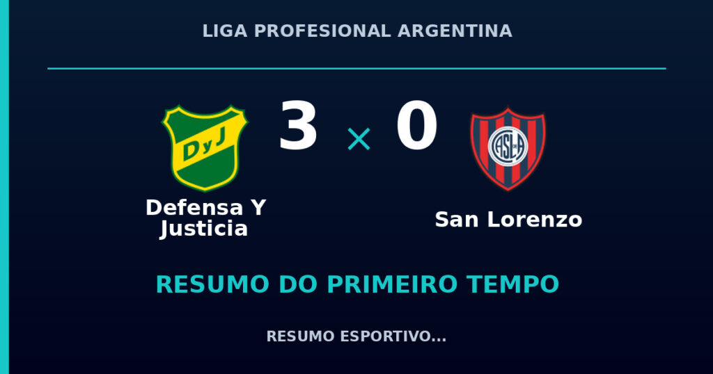 Defensa Y Justicia 3 x 0 San Lorenzo: como foi o primeiro tempo