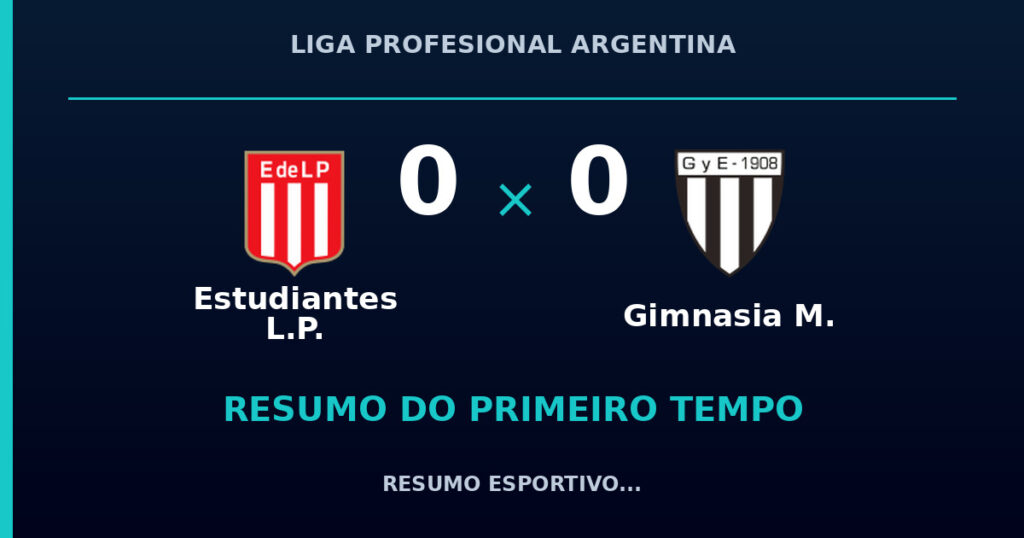 Estudiantes L.P. 0 x 0 Gimnasia M.: como foi o primeiro tempo