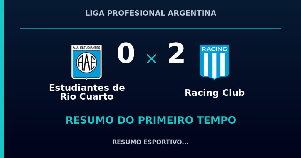 Estudiantes de Rio Cuarto 0 x 2 Racing Club: como foi o primeiro tempo