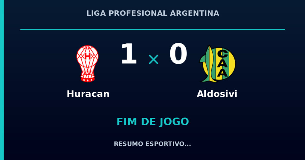 Huracan vence Aldosivi por 1 a 0