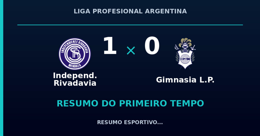 Independ. Rivadavia 1 x 0 Gimnasia L.P.: como foi o primeiro tempo