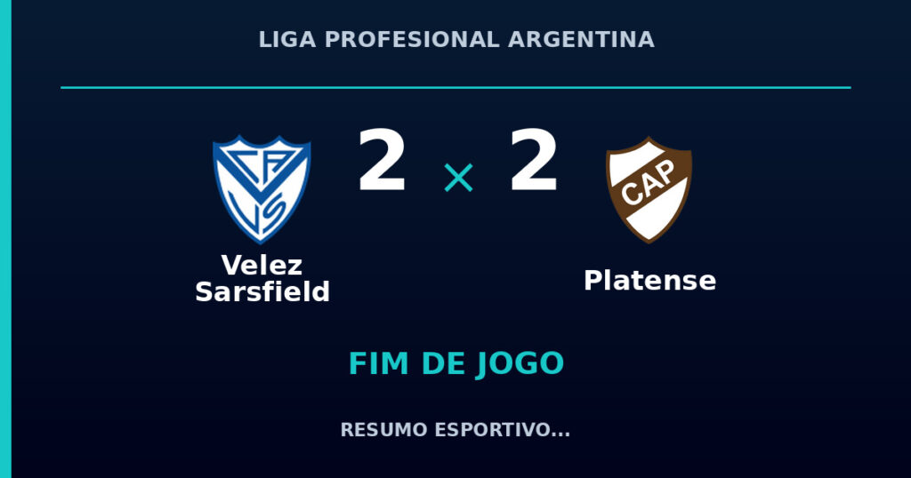 Velez Sarsfield e Platense empatam por 2 a 2