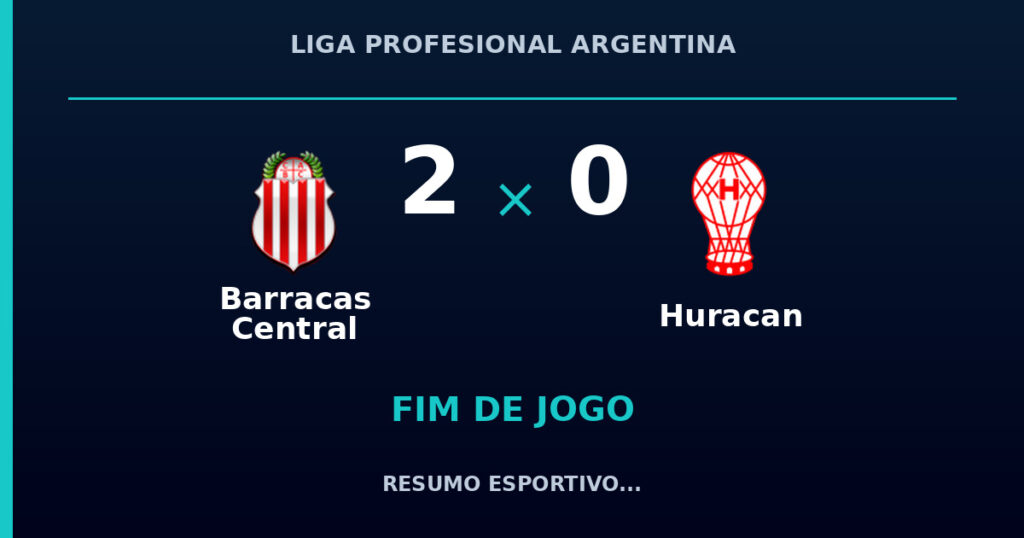 Barracas Central vence Huracan por 2 a 0