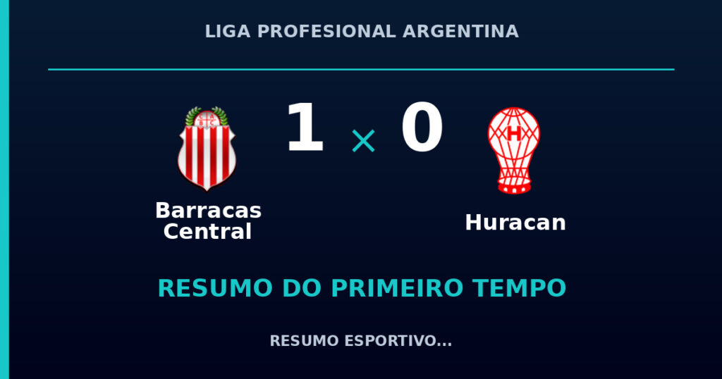 Barracas Central 1 x 0 Huracan: como foi o primeiro tempo