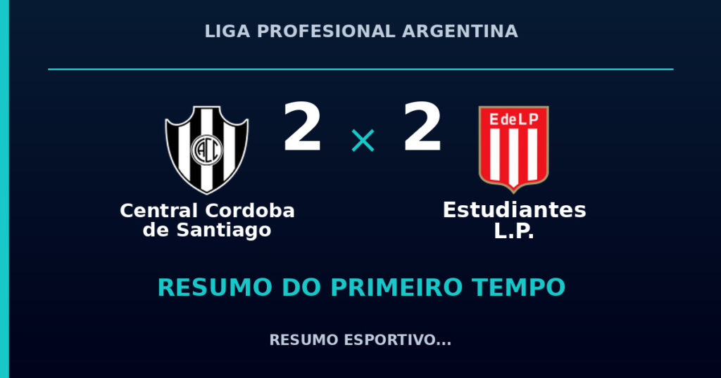 Central Cordoba de Santiago 2 x 2 Estudiantes L.P.: como foi o primeiro tempo