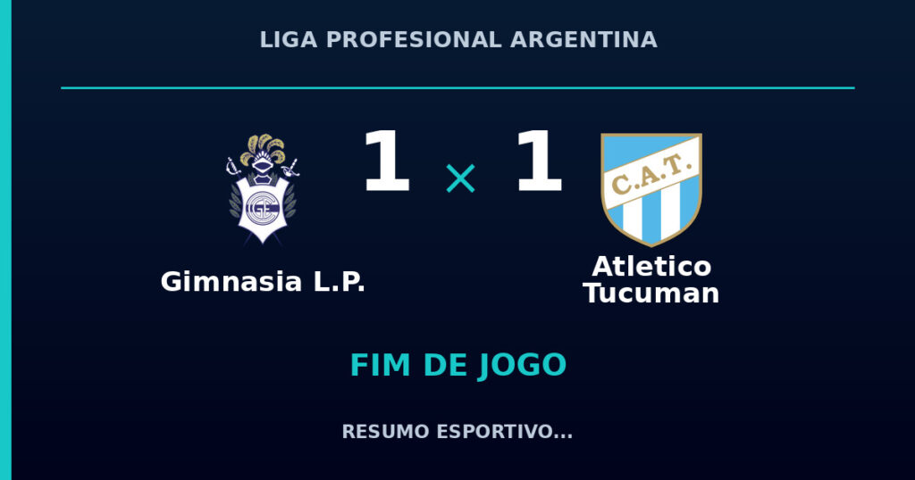 Gimnasia L.P. busca empate aos 90+5 e evita derrota contra Atletico Tucuman