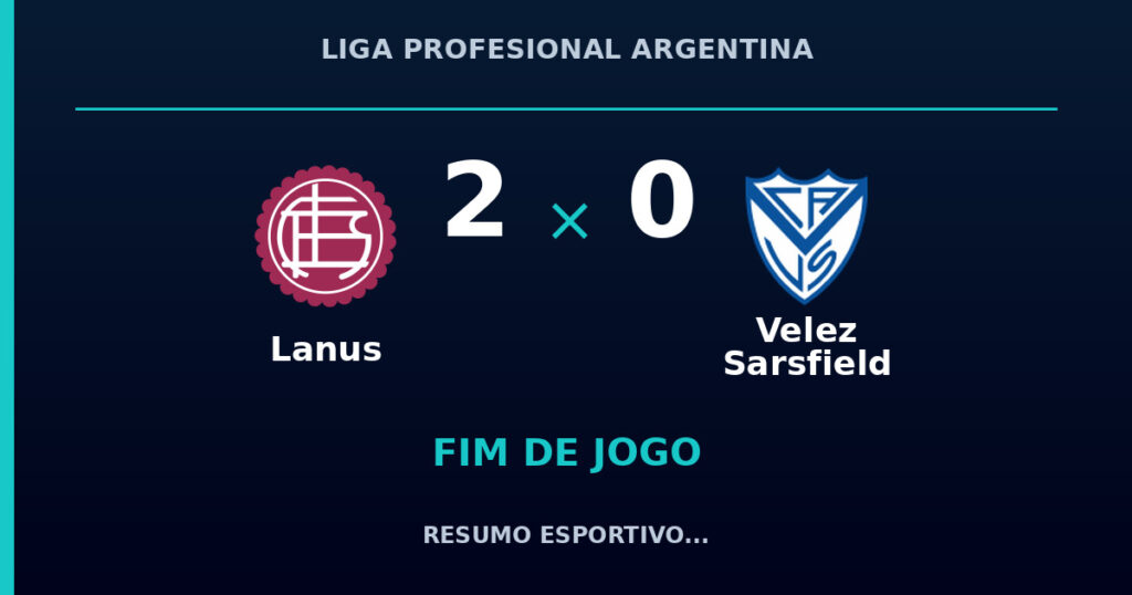 Lanus vence Velez Sarsfield por 2 a 0