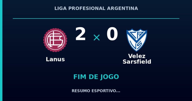 Lanus vence Velez Sarsfield por 2 a 0