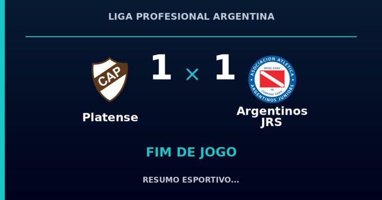 Platense e Argentinos JRS empatam por 1 a 1
