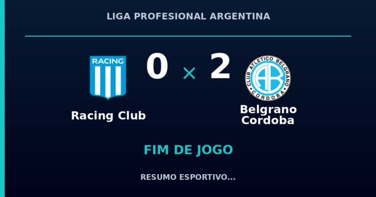 Belgrano Cordoba vence Racing Club por 2 a 0