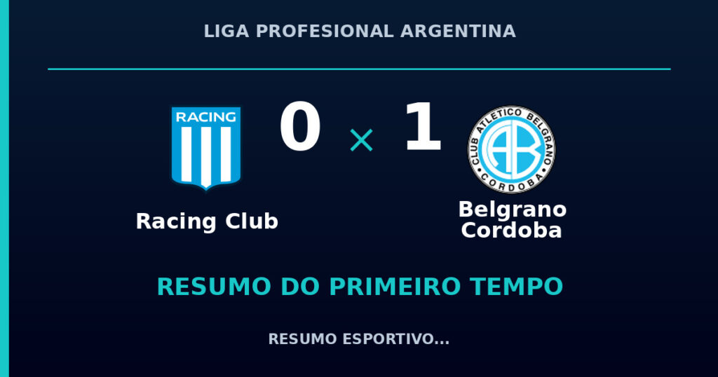 Racing Club 0 x 1 Belgrano Cordoba: como foi o primeiro tempo