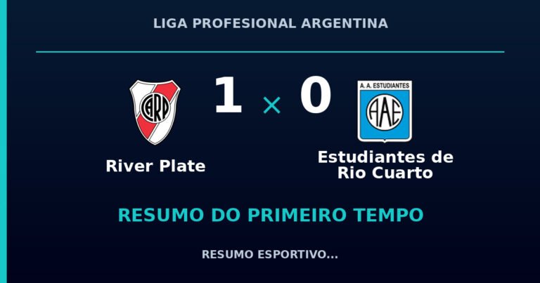 River Plate 1 x 0 Estudiantes de Rio Cuarto: como foi o primeiro tempo
