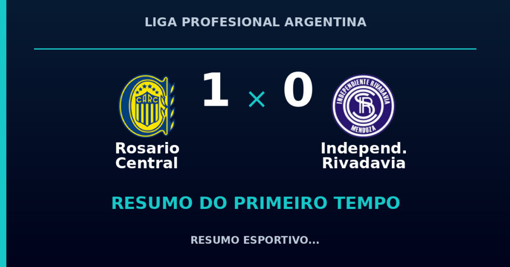 Rosario Central 1 x 0 Independ. Rivadavia: como foi o primeiro tempo
