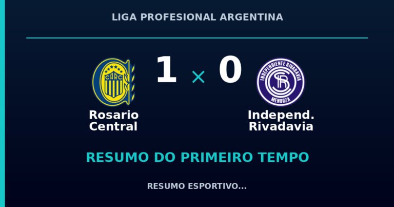 Rosario Central 1 x 0 Independ. Rivadavia: como foi o primeiro tempo