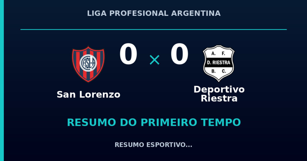 San Lorenzo 0 x 0 Deportivo Riestra: como foi o primeiro tempo
