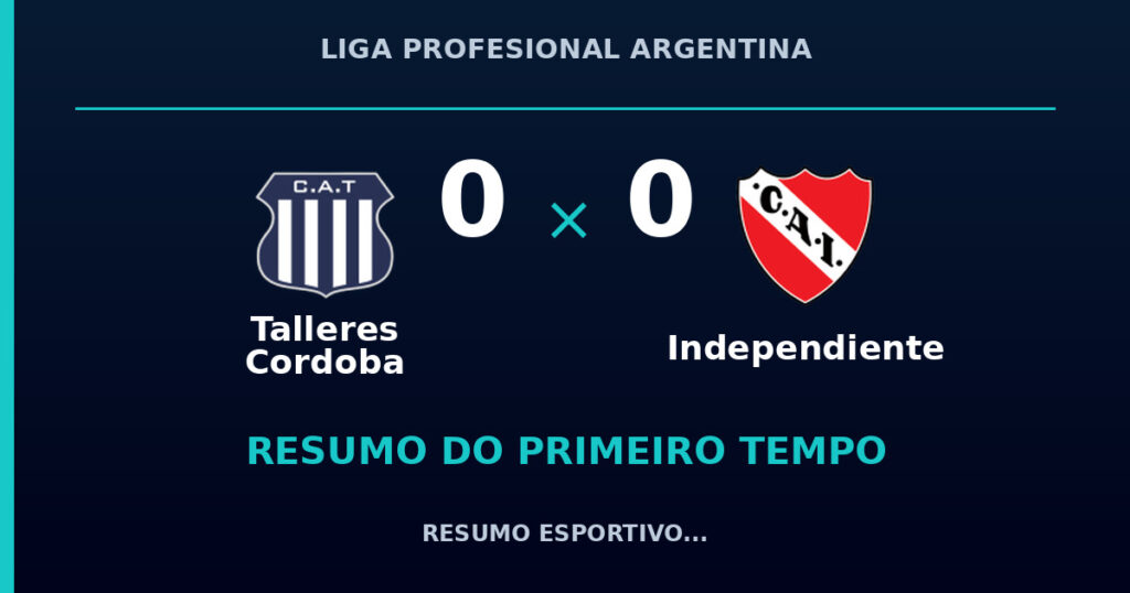 Talleres Cordoba 0 x 0 Independiente: como foi o primeiro tempo