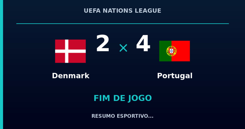 Portugal vence Denmark por 4 a 2