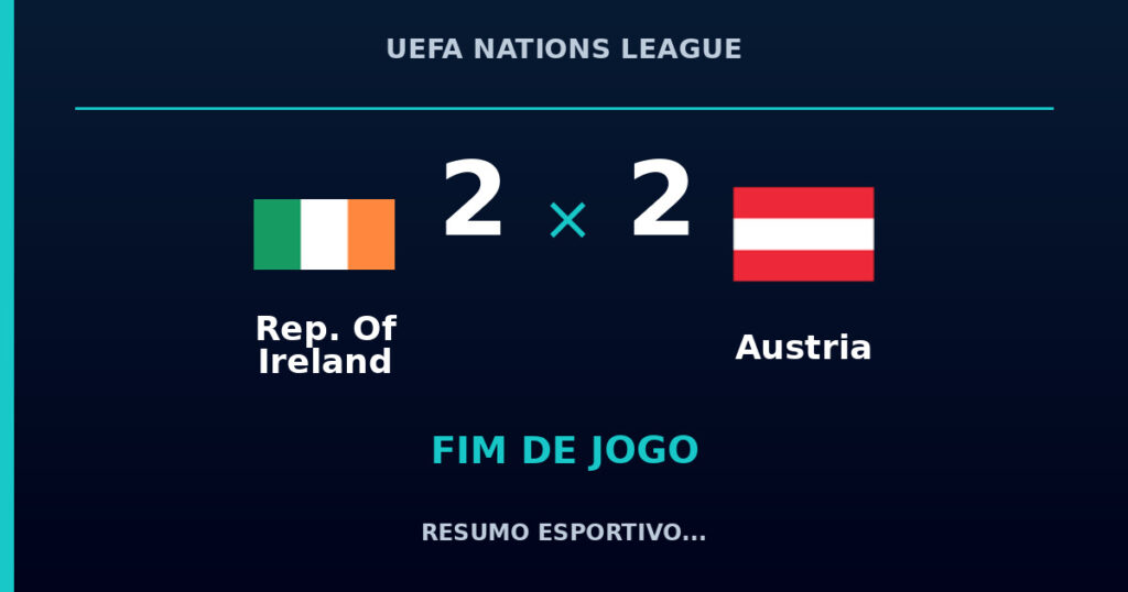 Rep. Of Ireland e Austria empatam por 2 a 2