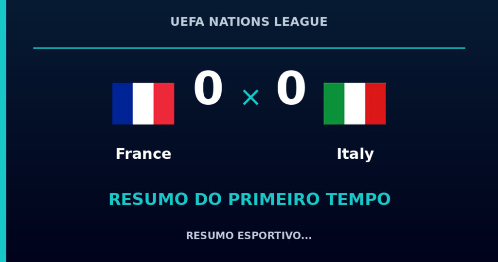 France 0 x 0 Italy: como foi o primeiro tempo