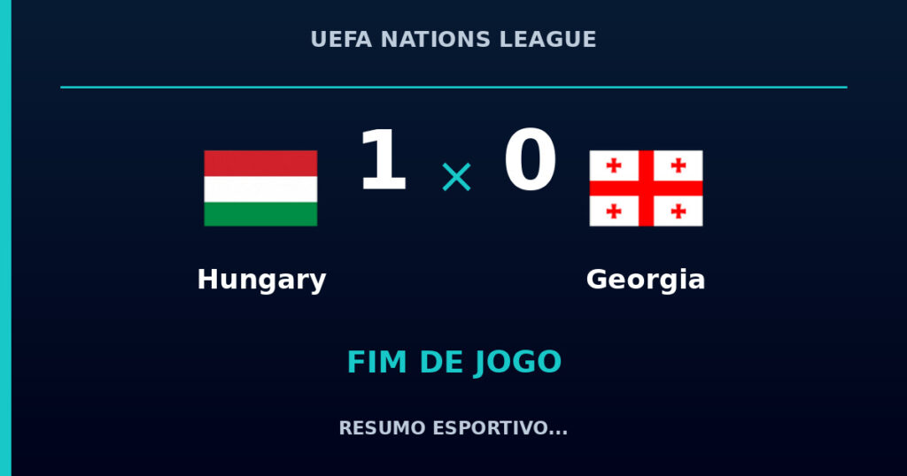 Hungary vence Georgia por 1 a 0