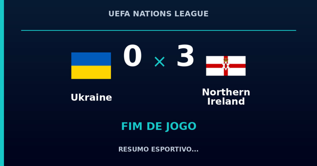 Northern Ireland vence Ukraine por 3 a 0