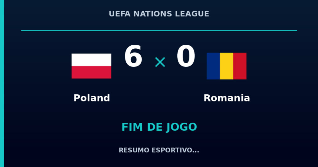 Poland vence Romania por 6 a 0
