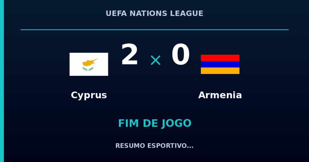 Cyprus vence Armenia por 2 a 0