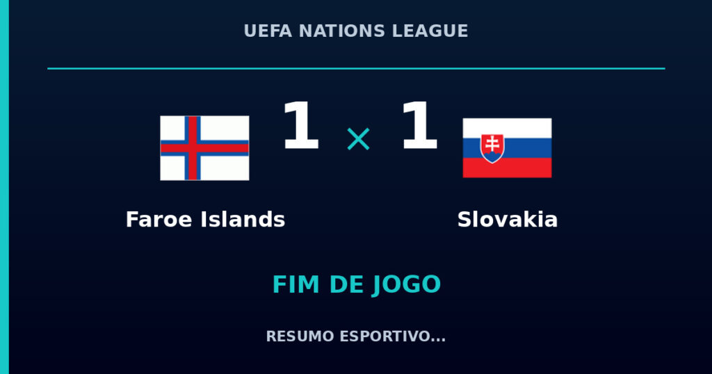 Faroe Islands e Slovakia empatam por 1 a 1
