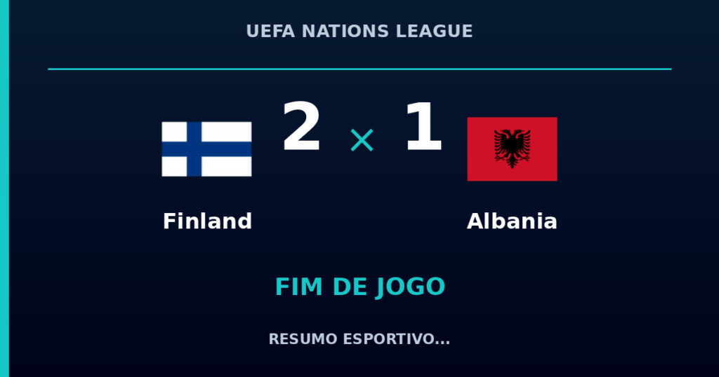 Finland reage e vence Albania por 2 a 1